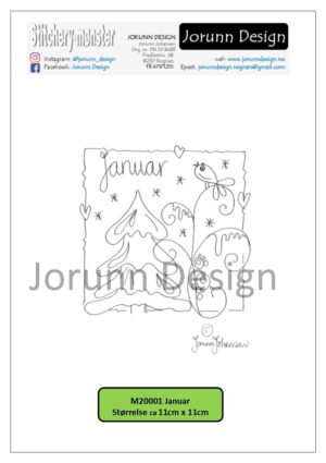 m20001 januar  – Stitcherymønster