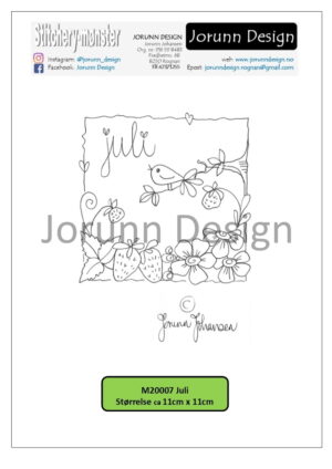 m20007 Juli  – Stitcherymønster