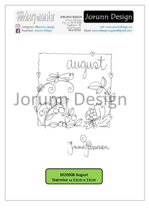 m20008 August – Stitcherymønster