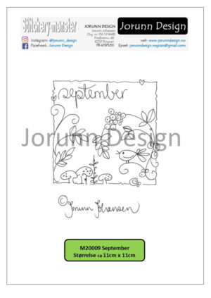 m20009 September – Stitcherymønster