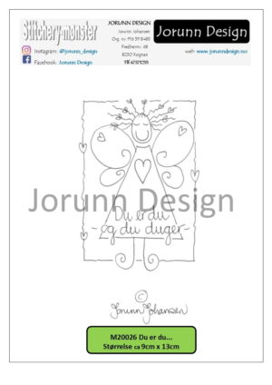 m20026 Du er du… – Stitcherymønster