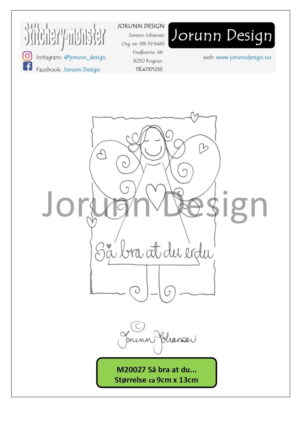 m20027 Så bra at du…  – Stitcherymønster