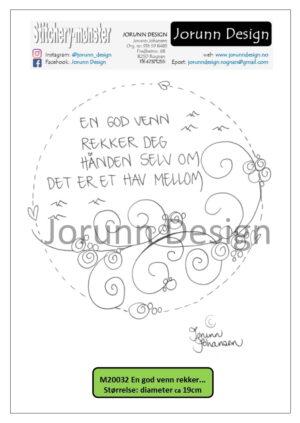 m20032 En god venn rekker… – Stitcherymønster