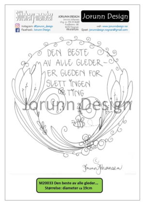 m20033 Den beste av alle gleder… – Stitcherymønster (Kopi)