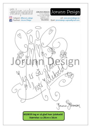 m20039 Jeg er så glad hver julekveld – Stitcherymønster