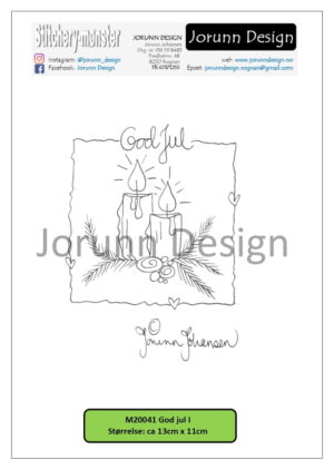 m20041 God jul I – Stitcherymønster