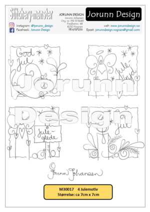 m30017  4 julemotiv – Stitcherymønster